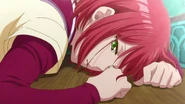 Shirayuki exhausted on her desk.