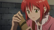 Shirayuki examines her herbs.