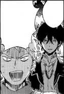 Hisame scaring a subordinate. (Chapter 94)