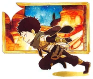 Obi in the outfit he most commonly wore while living in the barracks at Lilias.