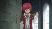 Shirayuki reads the threat on the arrow.