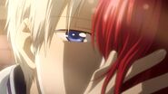 Zen looking at Shirayuki after kissing her.