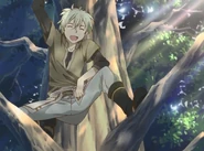 Atori playing in the tree.