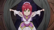 Shirayuki in her dress for acting.