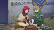 Shirayuki tends to Shuka.