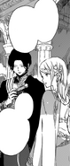Hisame with Kiki at the Rugilia Estate soiree. (Chapter 111)