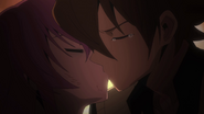 Tatsumi and Mine's Kiss