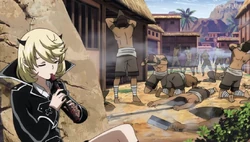 Nyau tocando su flauta