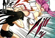 Mine sparring with Akame