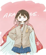 Illustration of Akane by Kouji Miura, Mangaka of Ao no Hako, Blue Box.