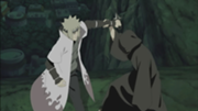 Minato pelea con Tobi