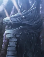 Hakuryuu's statue beneath the tree