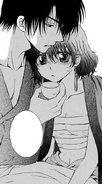 Yona blushing at Hak's help