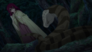 Yona ve una serpiente