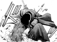 Yona saved by Hak from an arrow