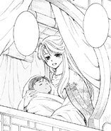 Yun-Ho holding her baby son, Talgugu