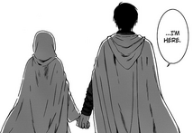 Hak Holds Yona's Hand