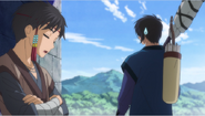 Tae-Woo pretends to sleep when Hak tries to ask him about Yona