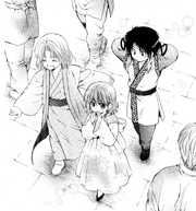 Hak Yona y Soo-Won caminando por la ciudad