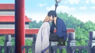 Soo-Won and Hak converse in the Hiryuu Castle