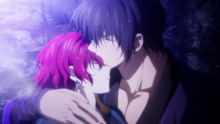 Hak besa a Yona en la frente anime