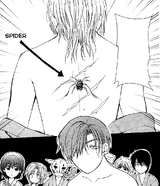 Todos observan la araña en la espalda de Kija