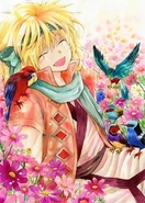 Zeno colored art smiling