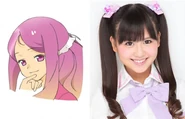 Mimori and her voice actress, Sumire Sato
