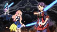 Chieri, Orine and Sayaka during the attack on Akibastar.