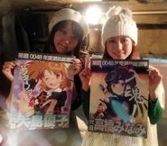 Takamina and Yuko seiyuu with election poster