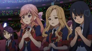 Tomochin, Kojiharu, Kitarie, Sayaka, and Yukirin hoping to be elected at the General Elections.