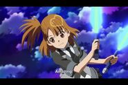 Yuuko fighting with 2 micsabers.