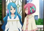 Chieri and Nagisa reaching the dormatory.