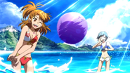 Sae and Yuuko at the beach.