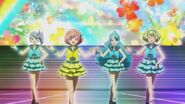 Chieri, Suzuko and Makoto dancing at the song "Nagisa no Cherry".