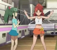 Takamina leading Kanata in practice