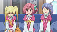 Nagisa, Yuka and Makoto being embarassed