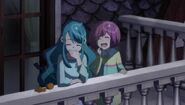 Nagisa and Chieri laughing.