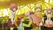 Yayoi congratulating Orine.