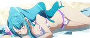 Chieri sunbathing.