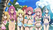 Yuka and the others at the beach.