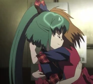 Akb0048 210.jpg (62 KB) Takamina and Yuuko hug after the General Elections