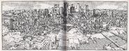 Neo Tokyo skyline in the manga