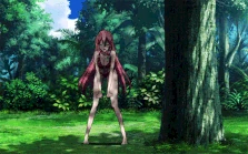 Isuke kicking a tree