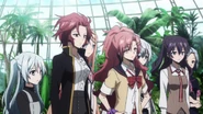 Haruki and the class in the garden