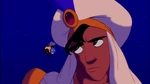 Genie (as a bee) tells Aladdin to "bee" yourself.