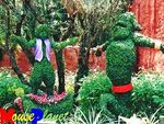 Genie and Aladdin at Epcot in Topiary Form.