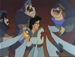 Aladdin with blood in the VHS trailer version.