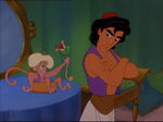 Aladdin getting mad at Abu.