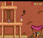Aladdin in the SNES version of the Aladdin game
